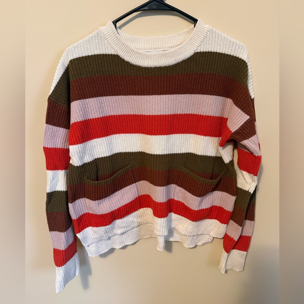 Madewell Striped Crew Neck Sweater